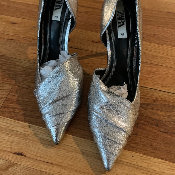 Zara siver heels size 39 ( US 8.5) - Picture 4 of 8